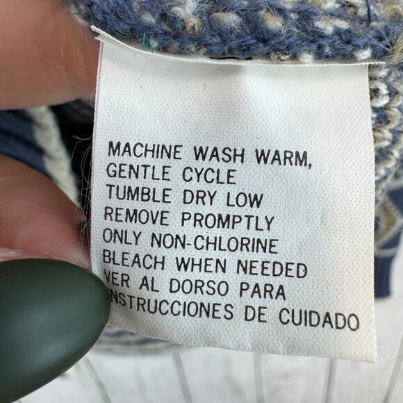 VTG Van Heusen Blue Abstract Print Acrylic Knit Sweater Size XL X-Large - Picture 6 of 13